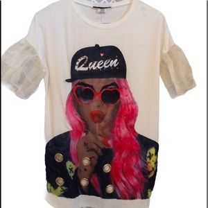 Minette super funky retro ruffle shirt‎